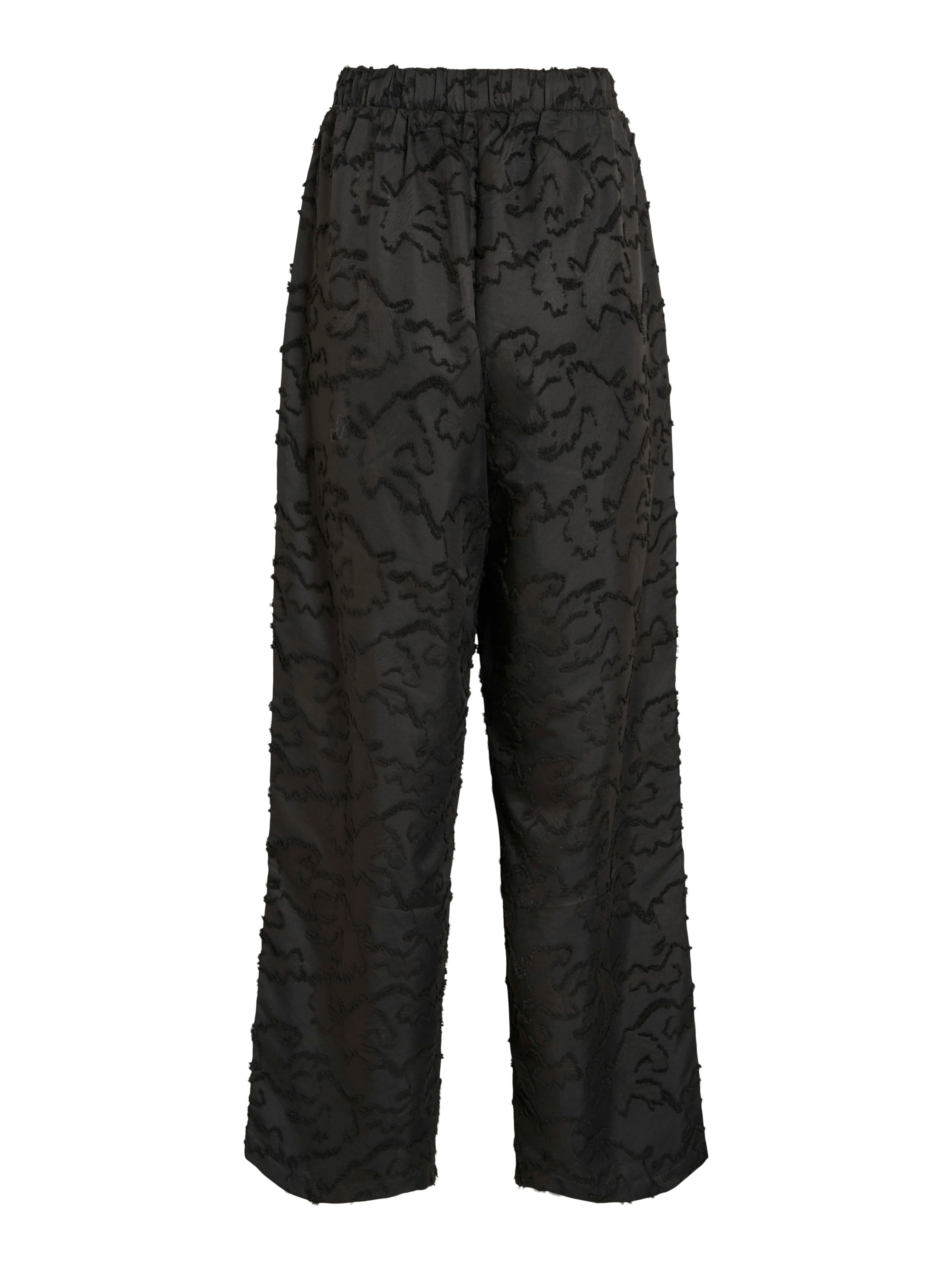 Saba Textured Wide Leg Pants (Black) - Image 3
