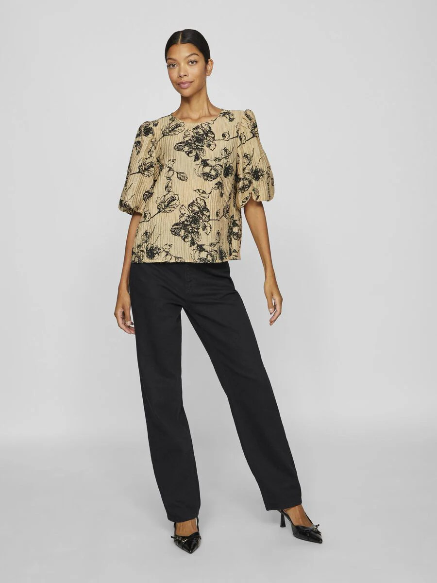 Sachi Puff Sleeve Top (Tigers Eye) - Image 3