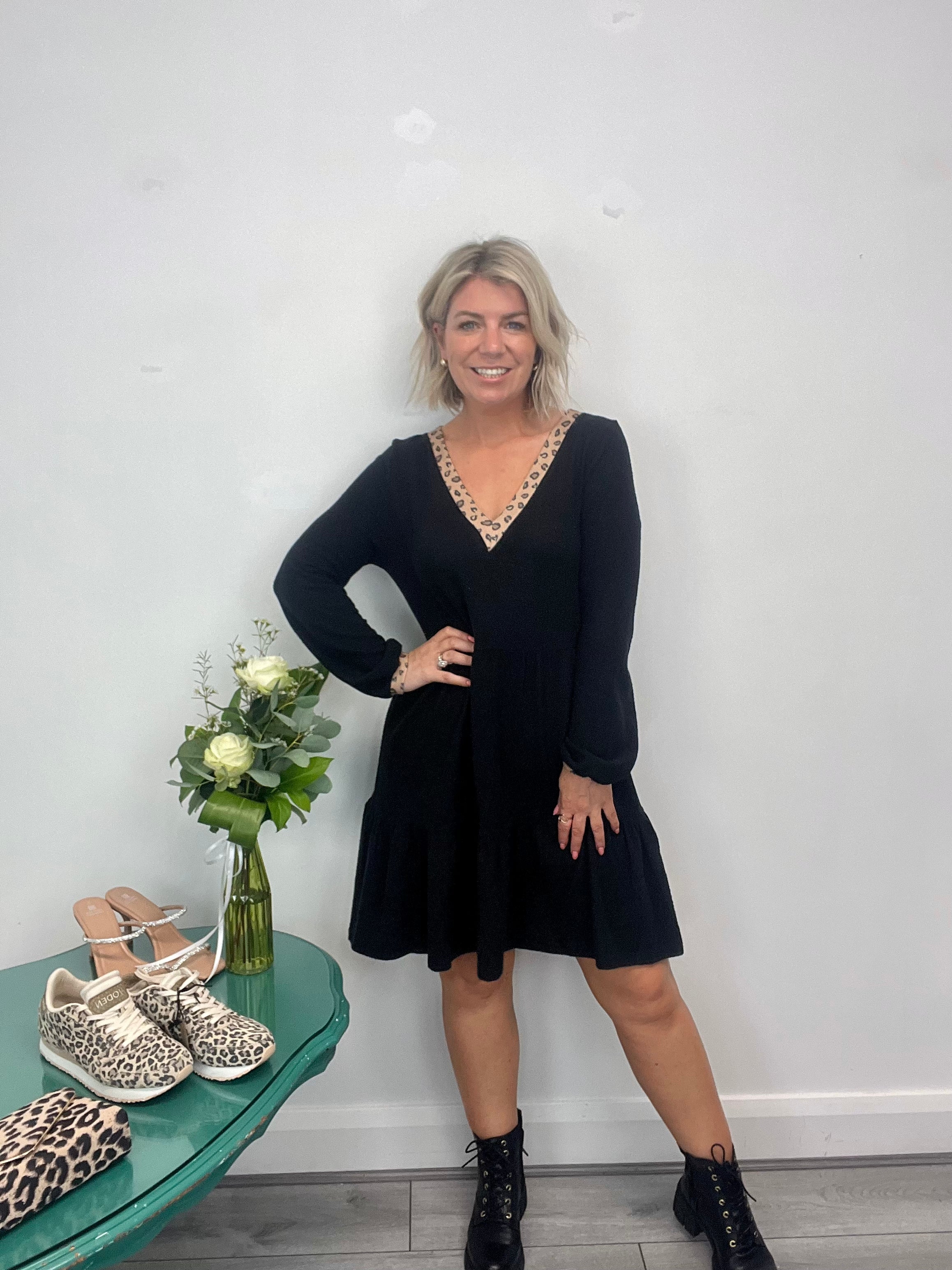 Sadhbh Smock Dress (Black) - Image 6