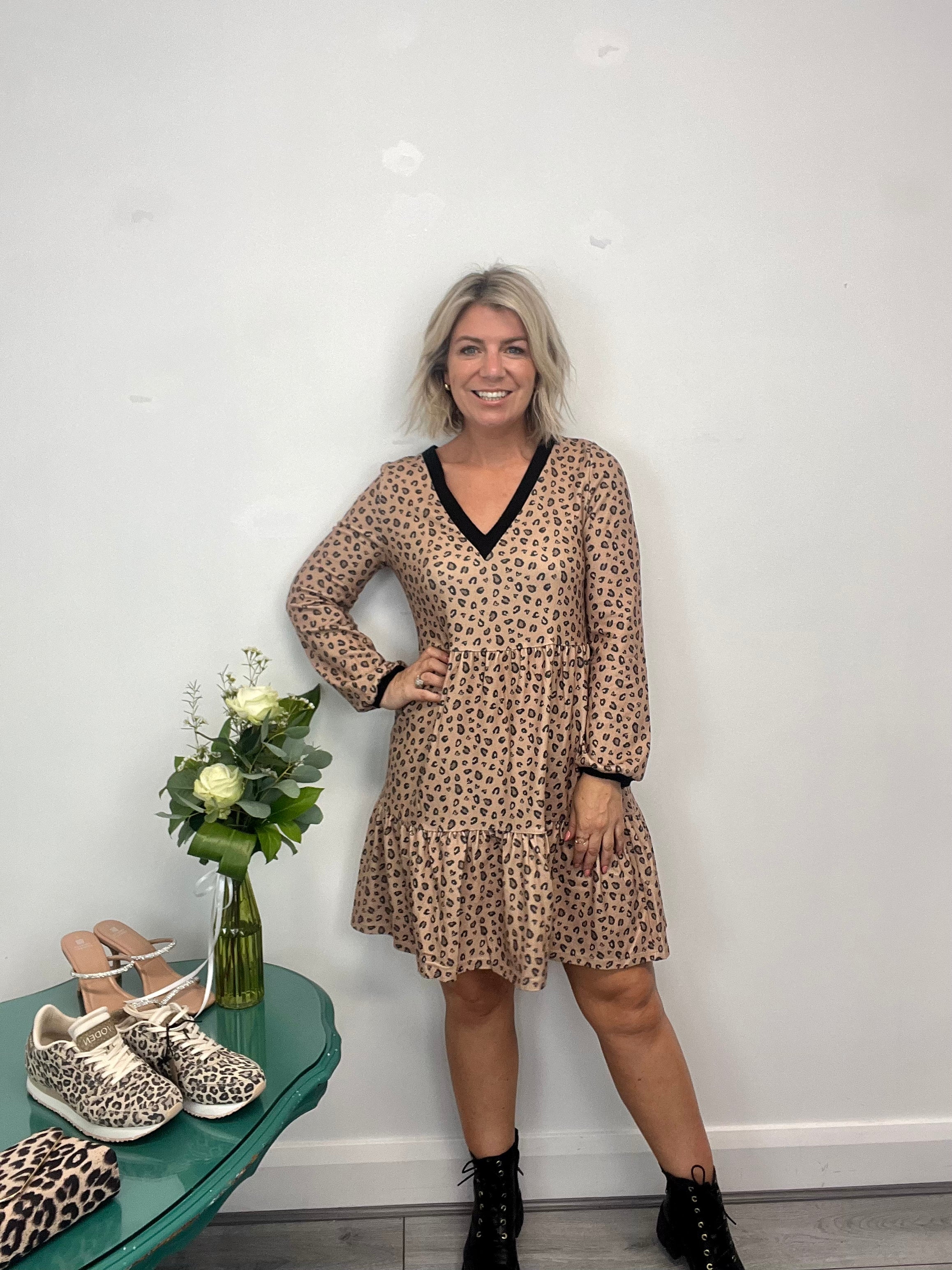 Sadhbh Smock Dress (Leopard) - Image 5