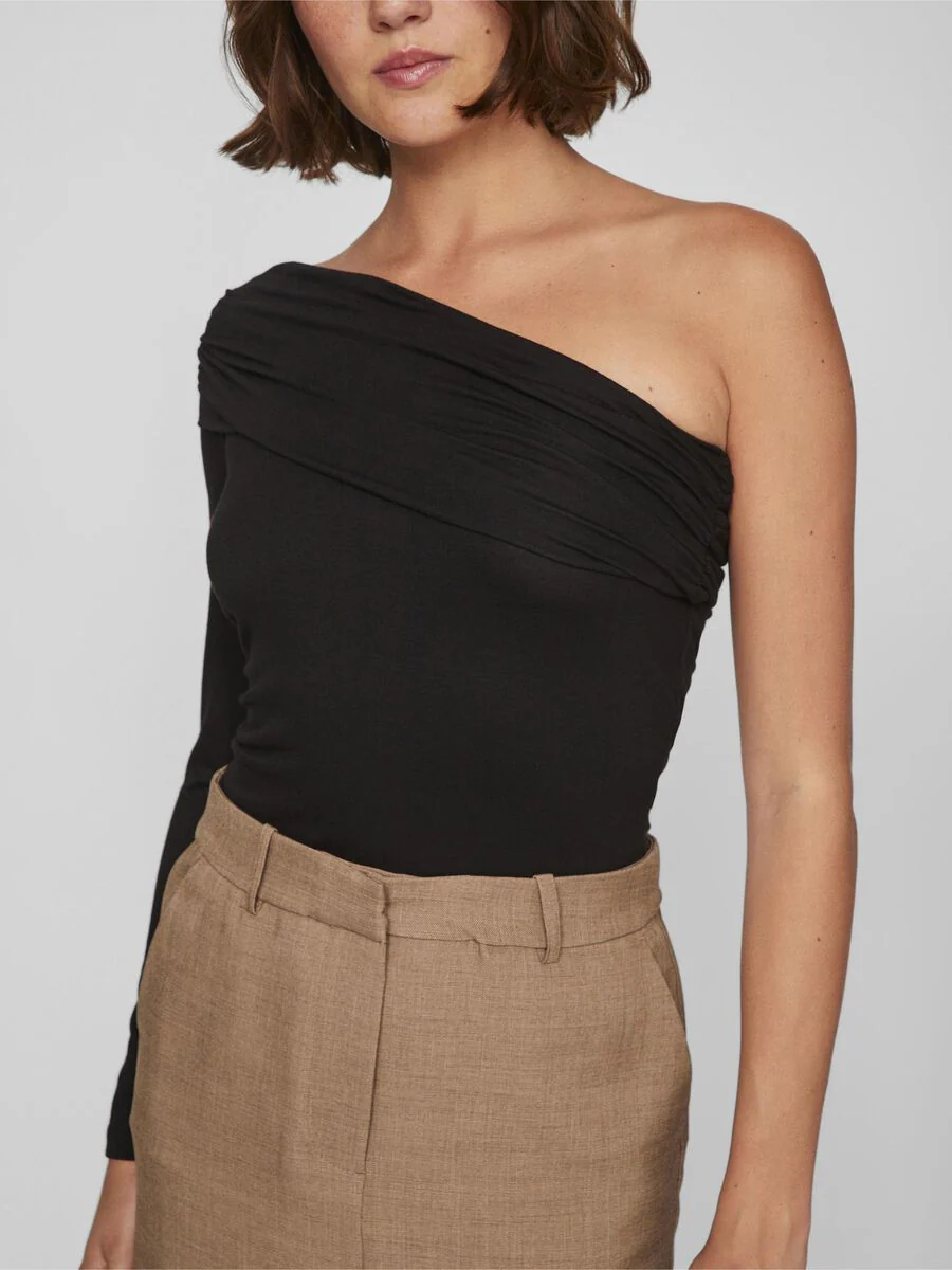 Sadie Off Shoulder Top (Black) - Image 5