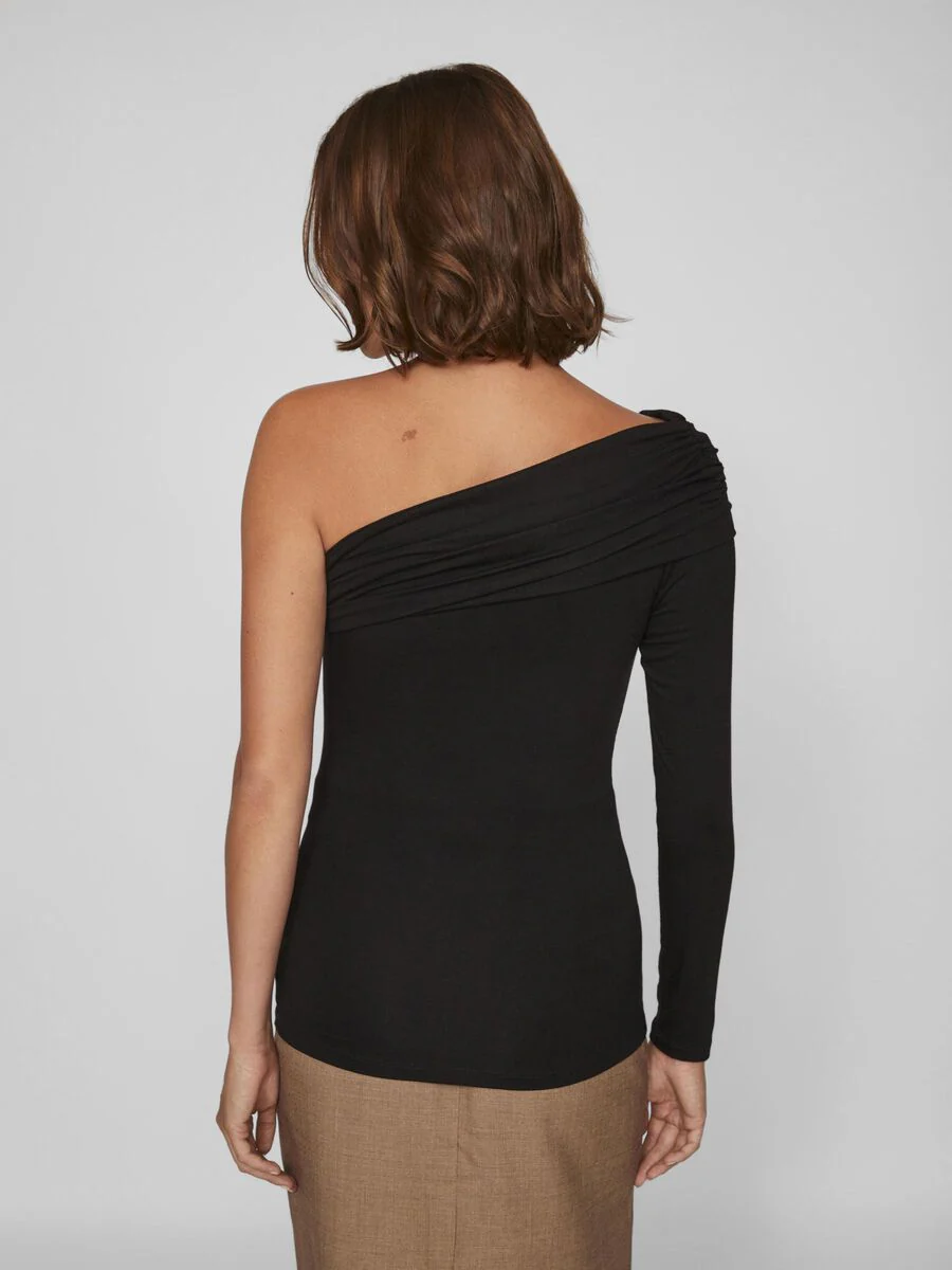Sadie Off Shoulder Top (Black) - Image 6