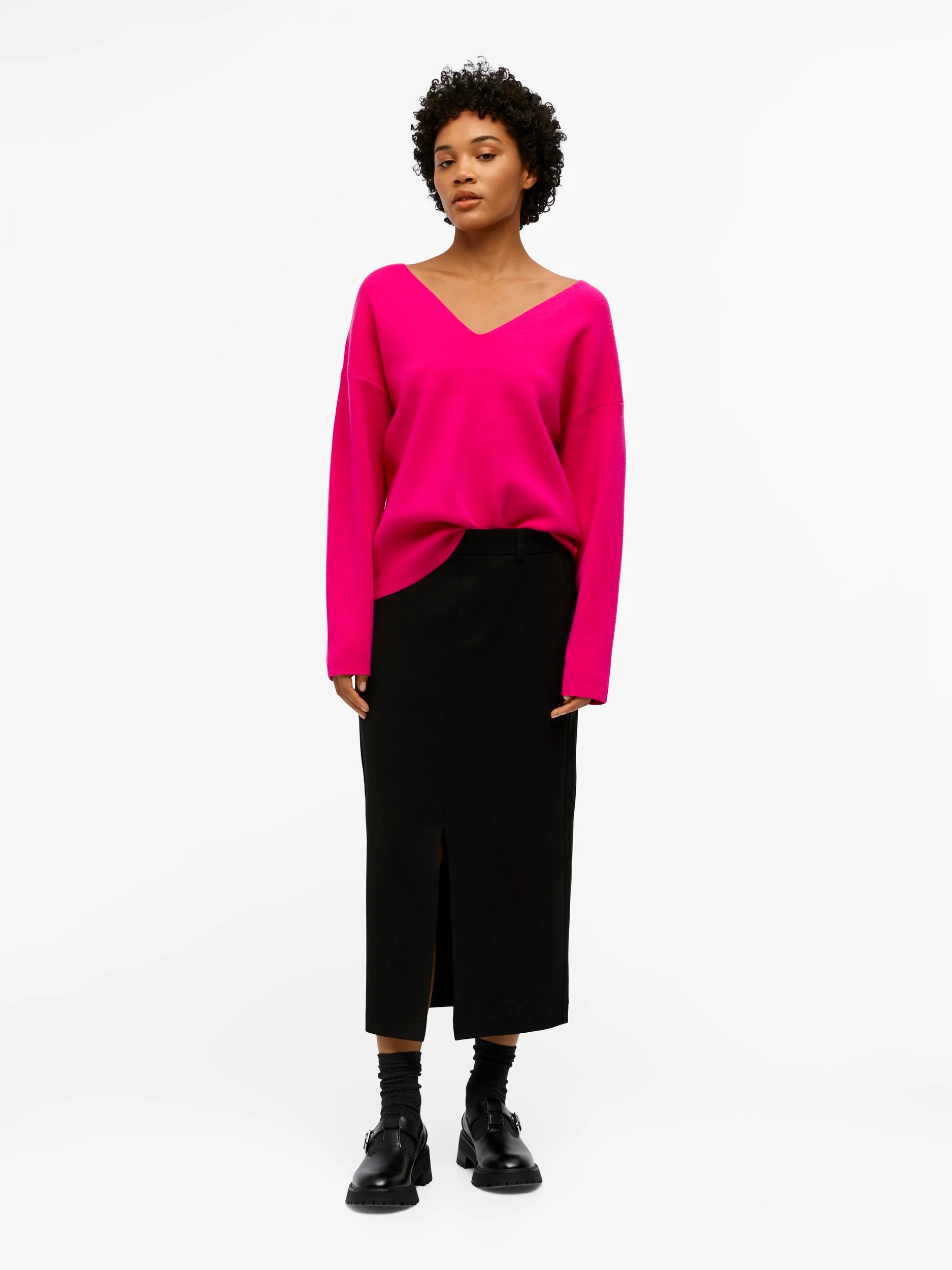 SALLY MIDI SKIRT (BLACK)
