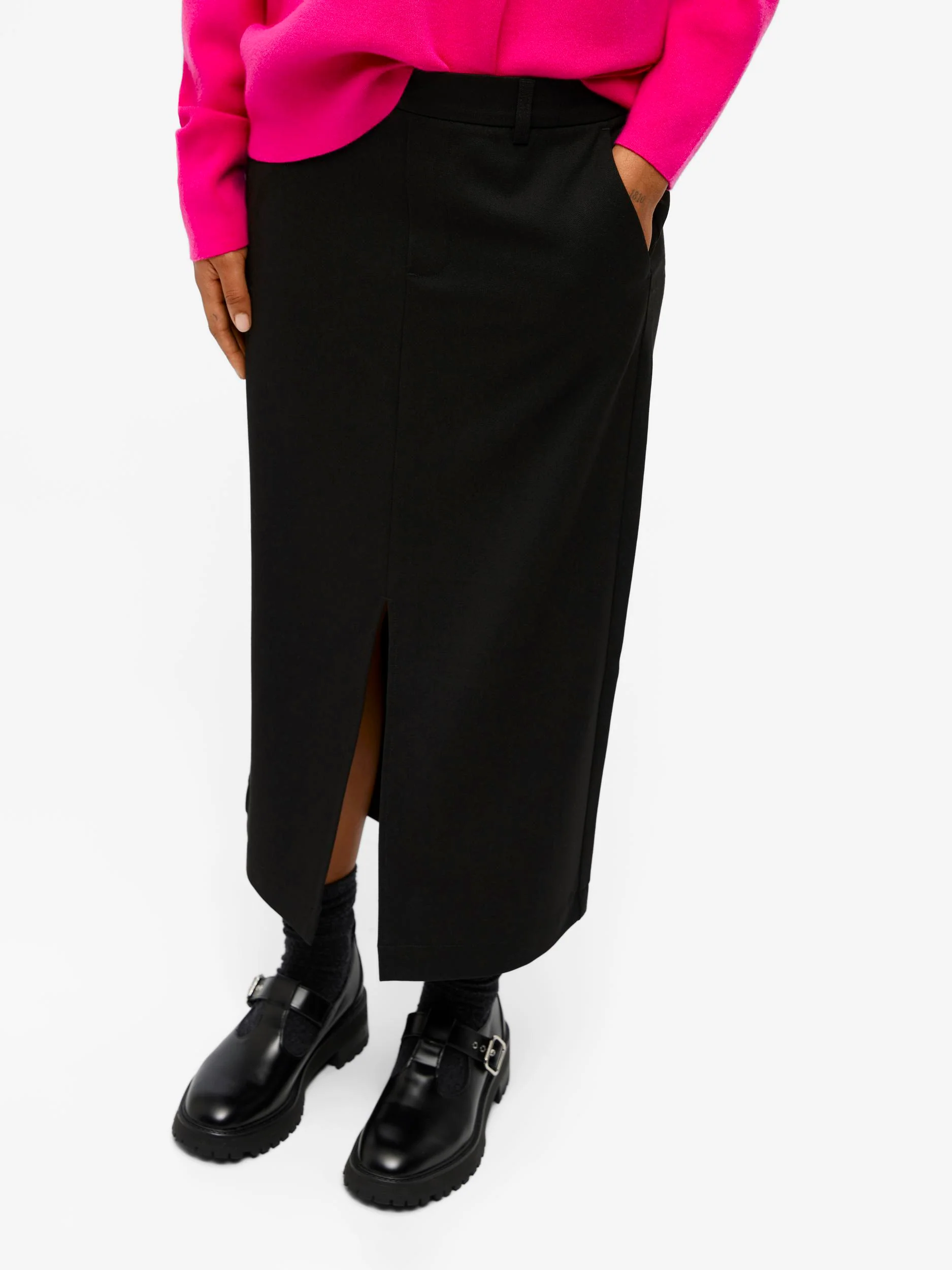 SALLY MIDI SKIRT (BLACK) - Image 3
