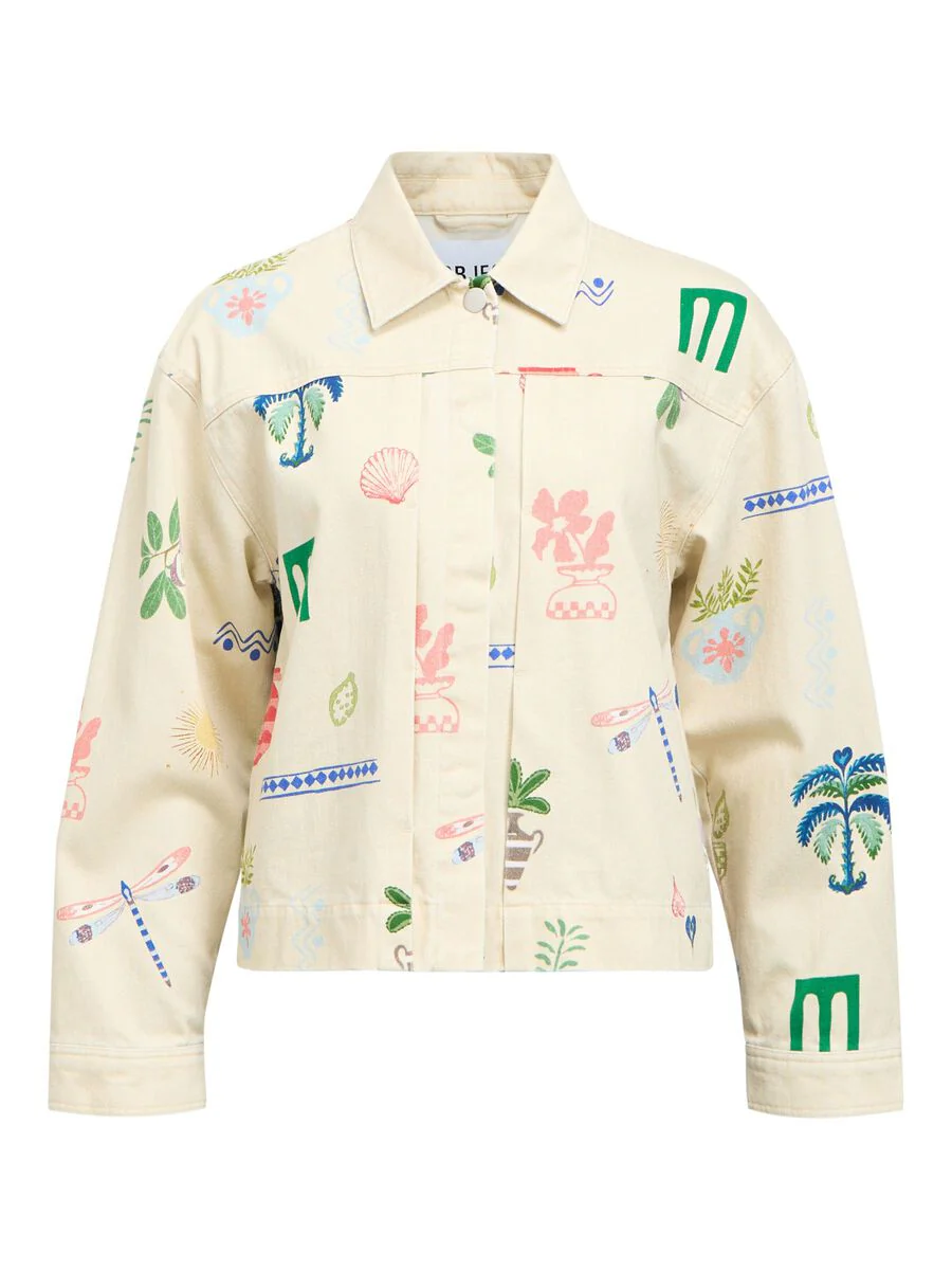 Sally Printed Denim Jacket (Humus) - Image 4