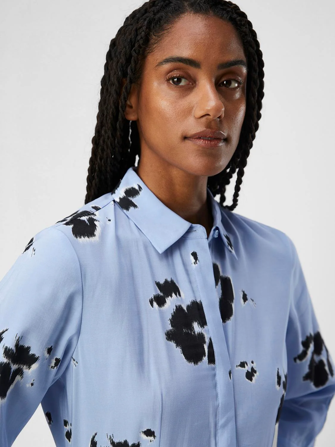 Sally Shirt Dress (Blue/Black) - Image 4