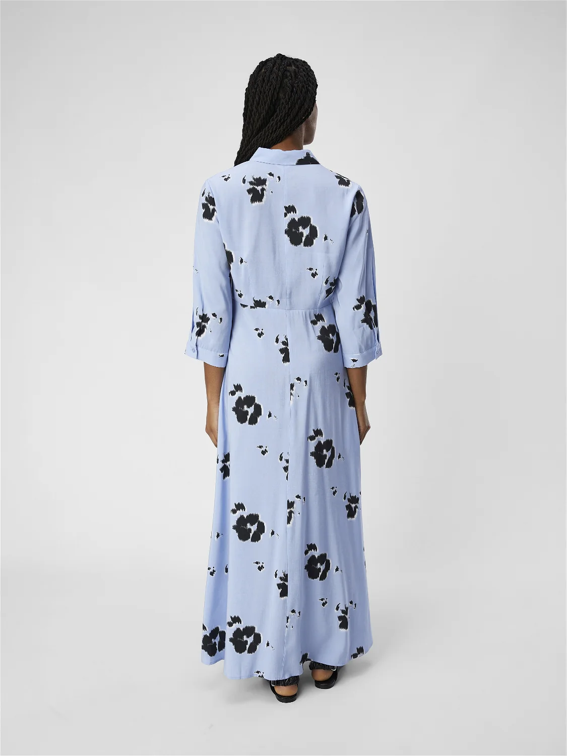 Sally Shirt Dress (Blue/Black) - Image 5