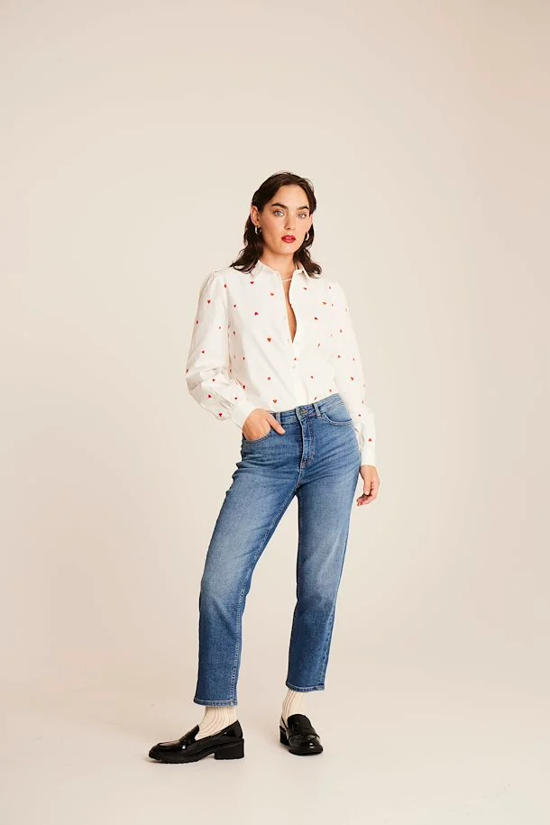 Sanaz Shirt (Cloud Dancer/Orange Heart) - Image 6