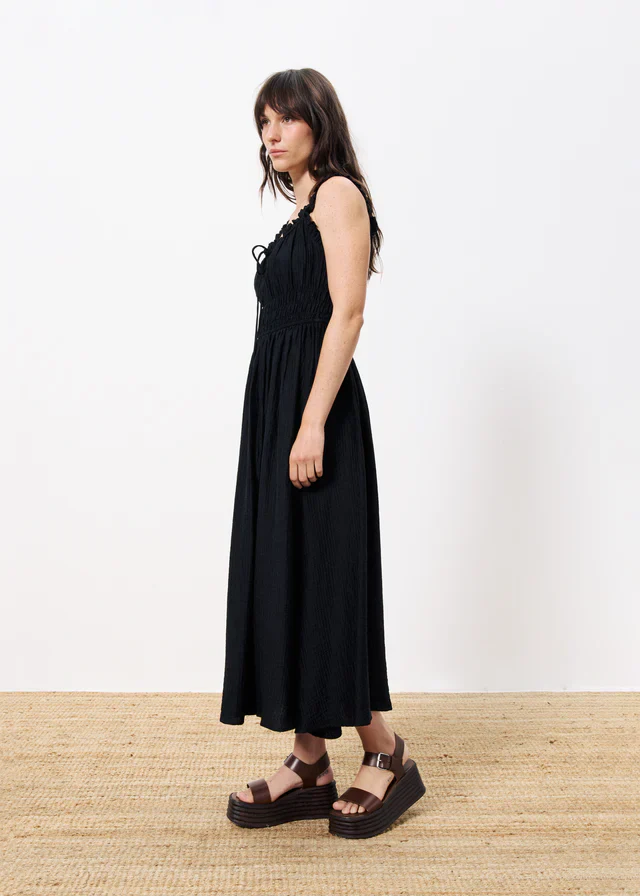 Sanne Sleeveless Midi Dress (Black) - Image 3