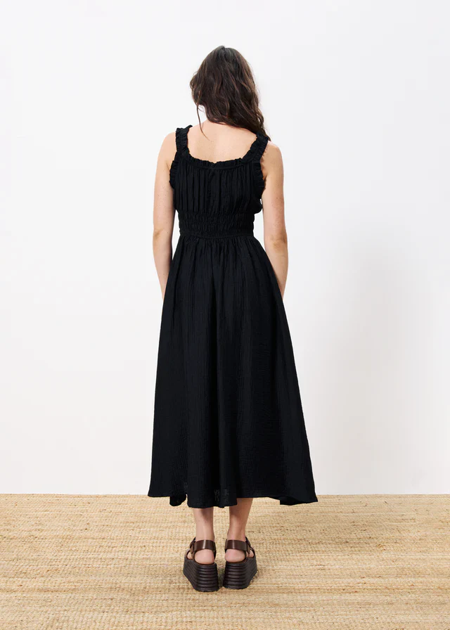 Sanne Sleeveless Midi Dress (Black) - Image 4