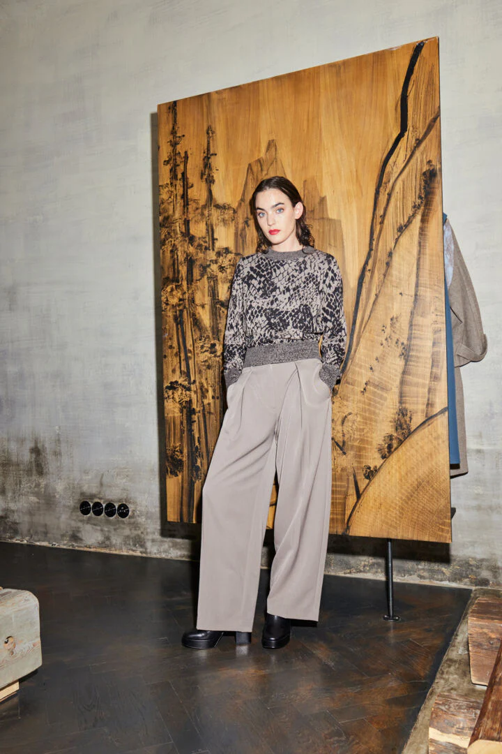 Saria Pleated Trousers (Fungi) - Image 3