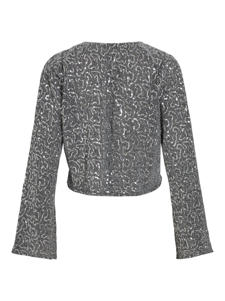 Savannah Glitter Crop Top (Silver) - Image 7