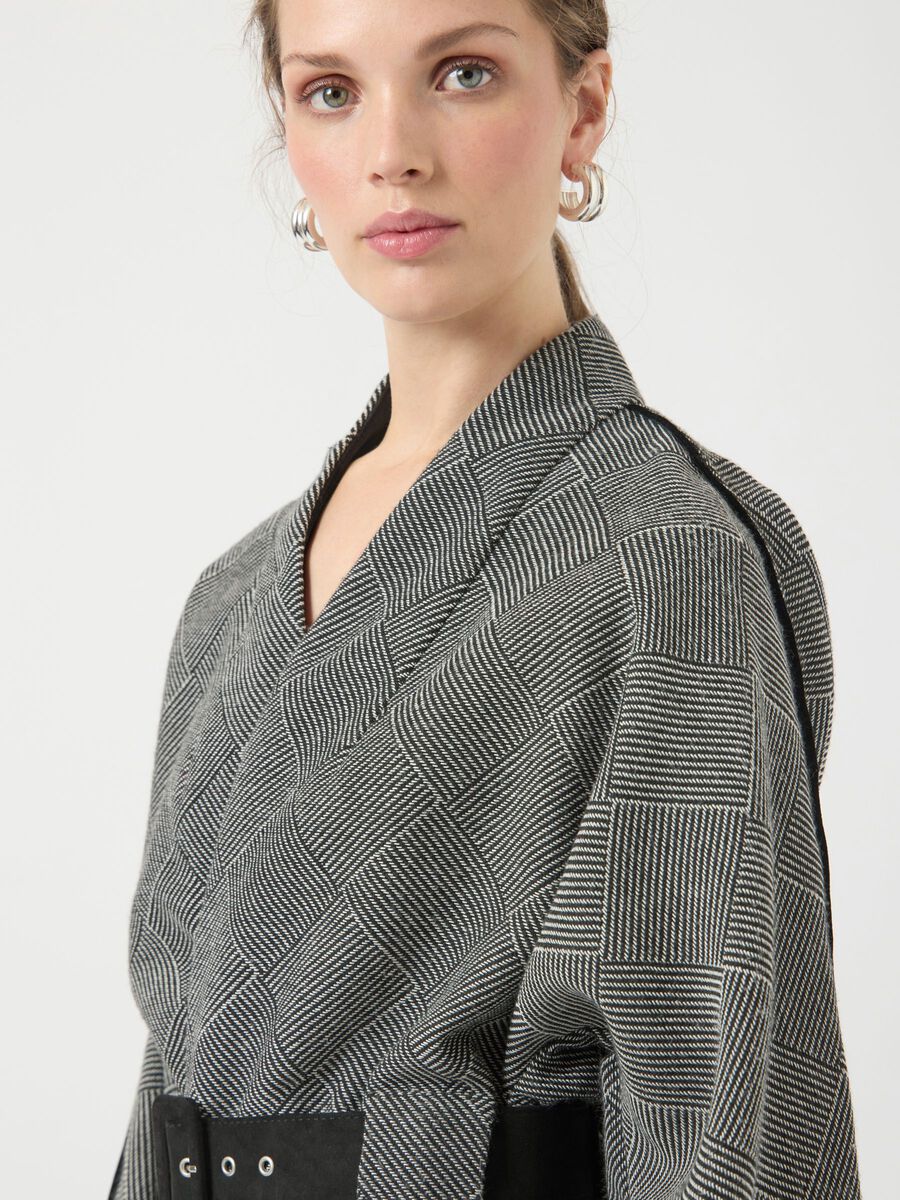 Shay Blazer Jacket (Black/White) - Image 4