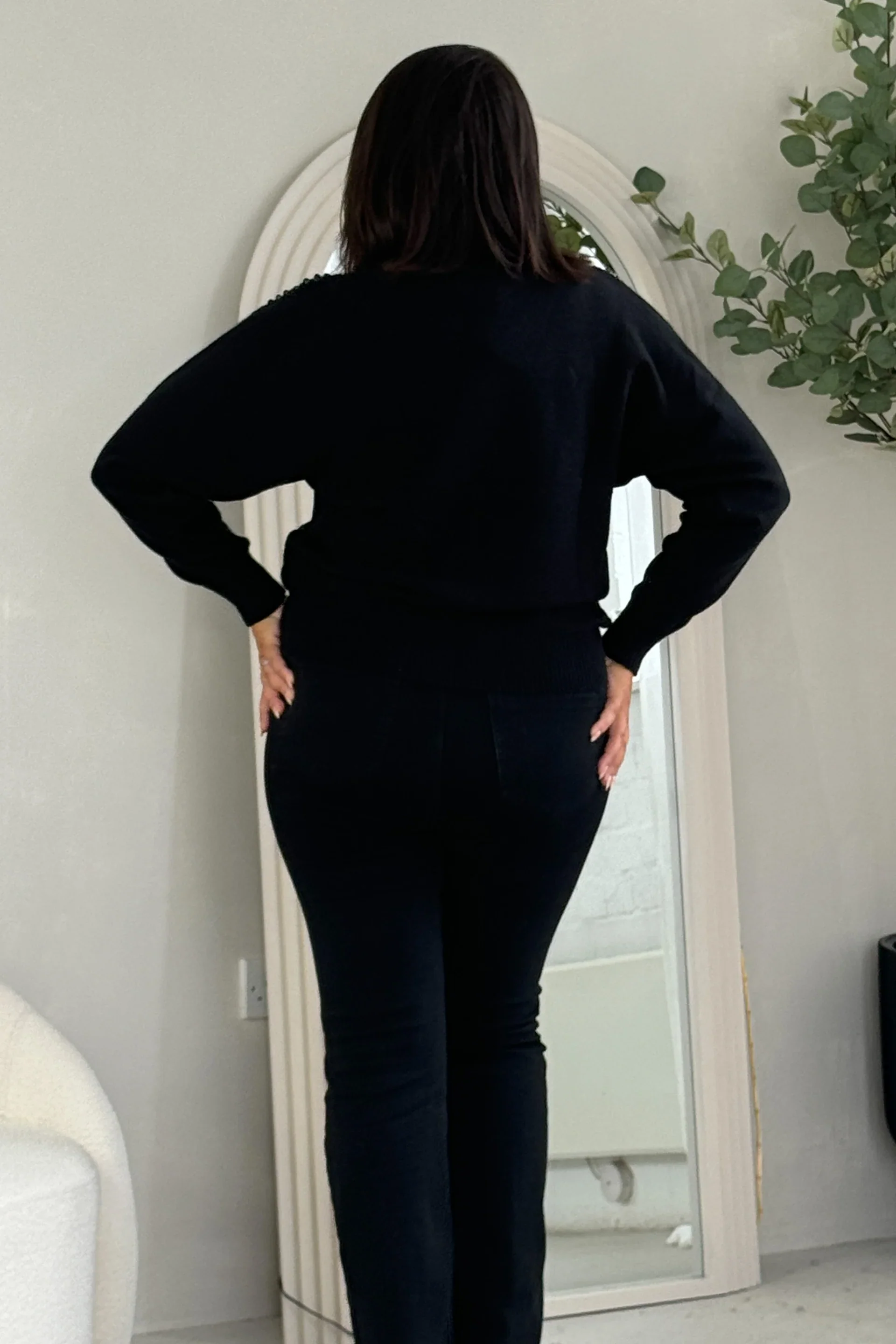 Sia Pearl & Sequin Jumper (Black) - Image 8