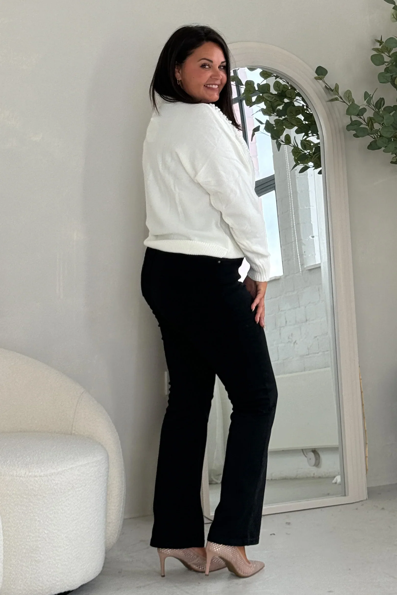 Sia Pearl & Sequin Jumper (Cream) - Image 5