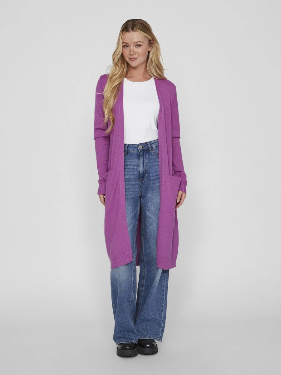 Sian Longline Cardigan (Cattleya Orchid/Dark Melange) - Image 2
