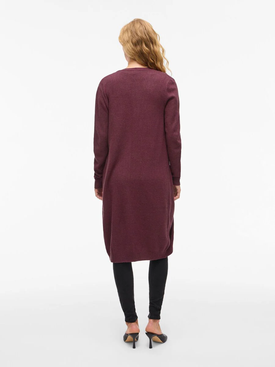 Sian Longline Cardigan (Fig/Dark Melange) - Image 5