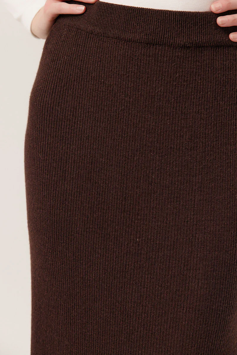 Sierra Ankle Skirt (Brown) - Image 3