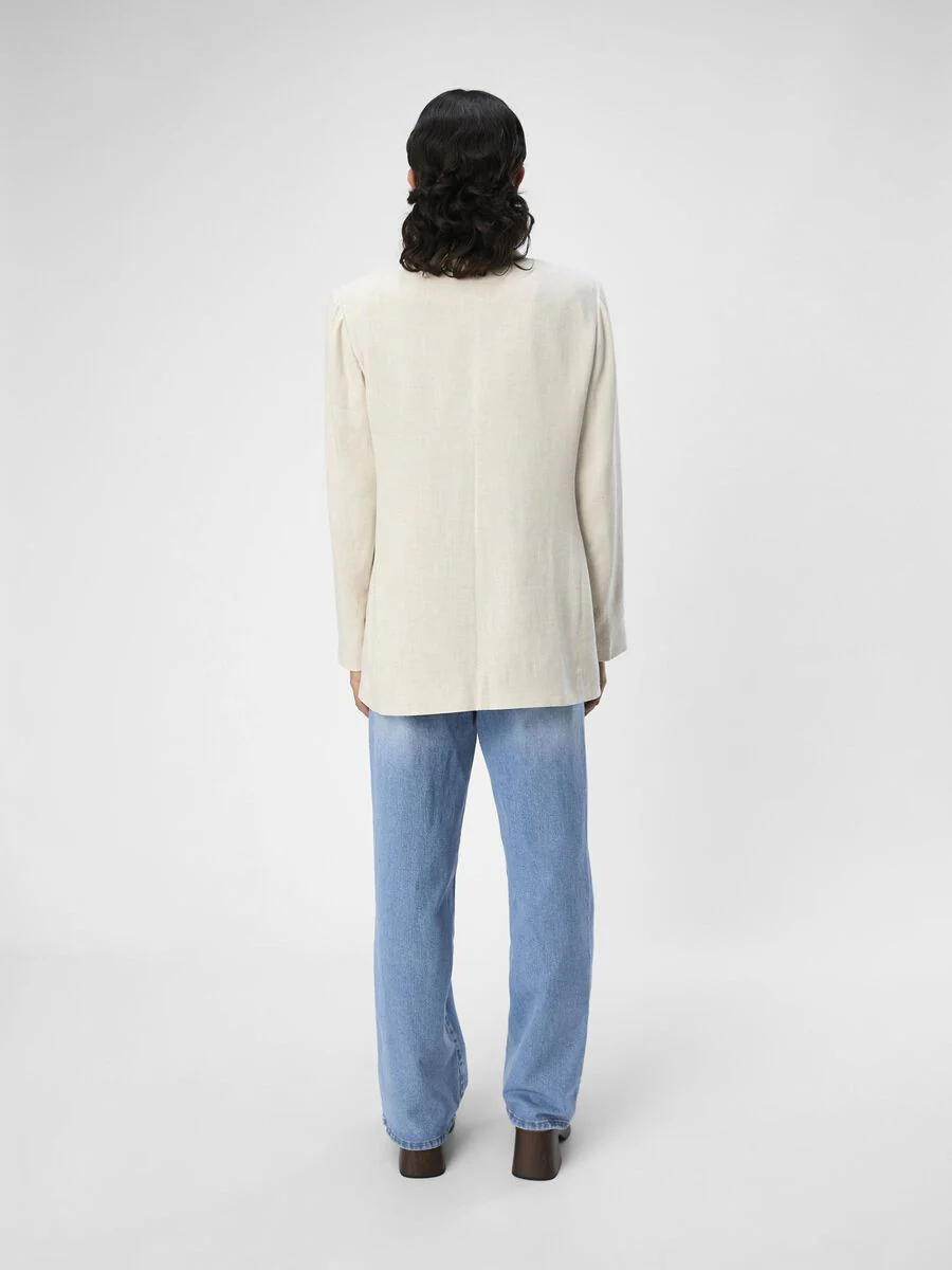 Sigrid Linen Blend Blazer (Sandshell) - Image 4