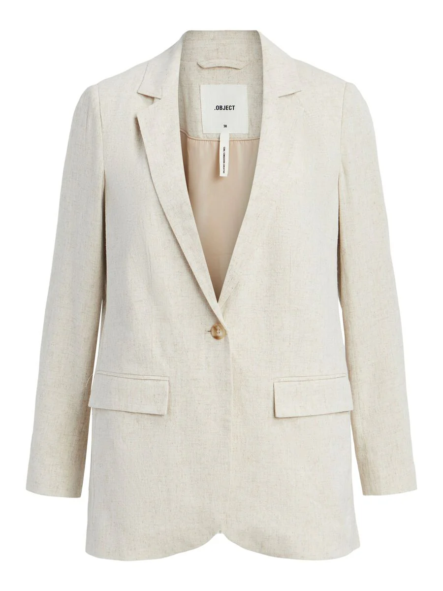 Sigrid Linen Blend Blazer (Sandshell) - Image 5
