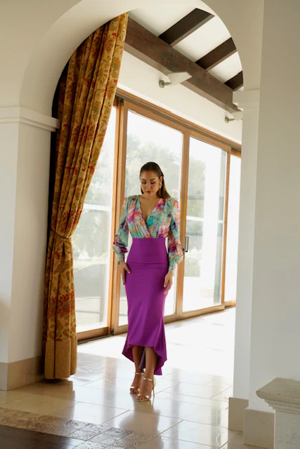 SINZE HIGH LOW DRESS (MULTI) - Image 4