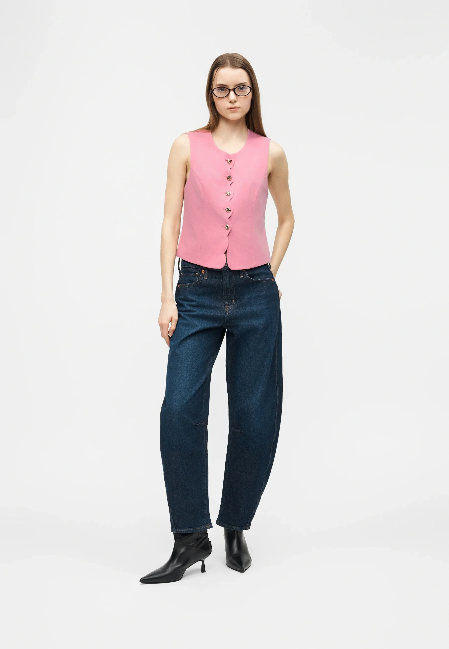Sive Tailored Waistcoat (Sea Pink) - Image 3