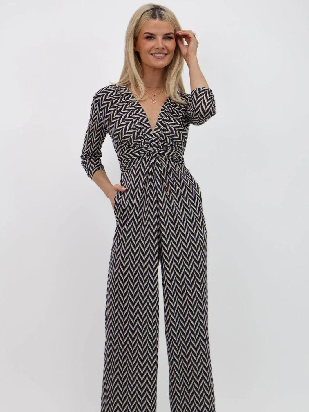 Sofia Jumpsuit (Black Print) - Image 2