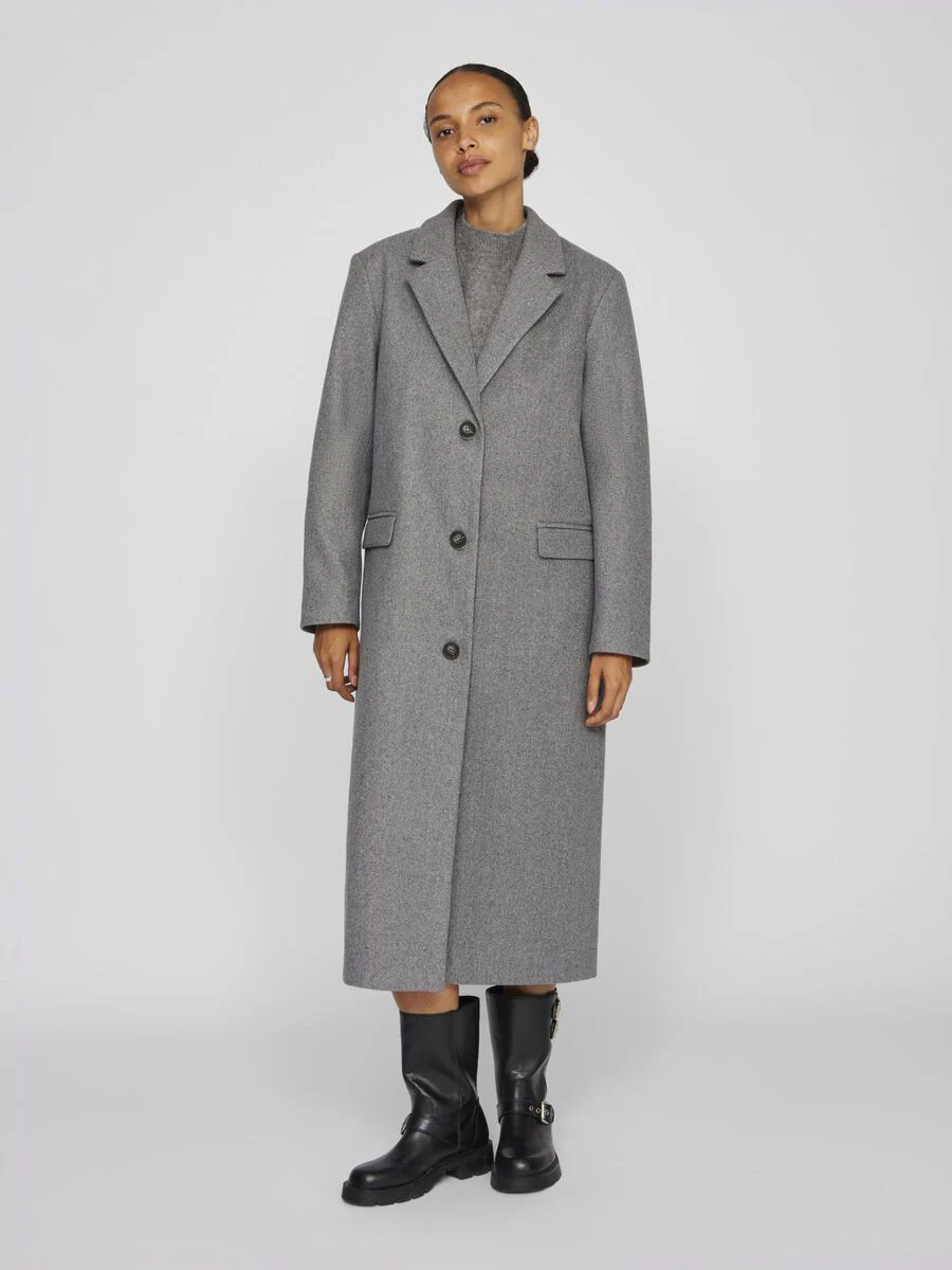 Solo Long Coat (Medium Grey/Melange) - Image 3