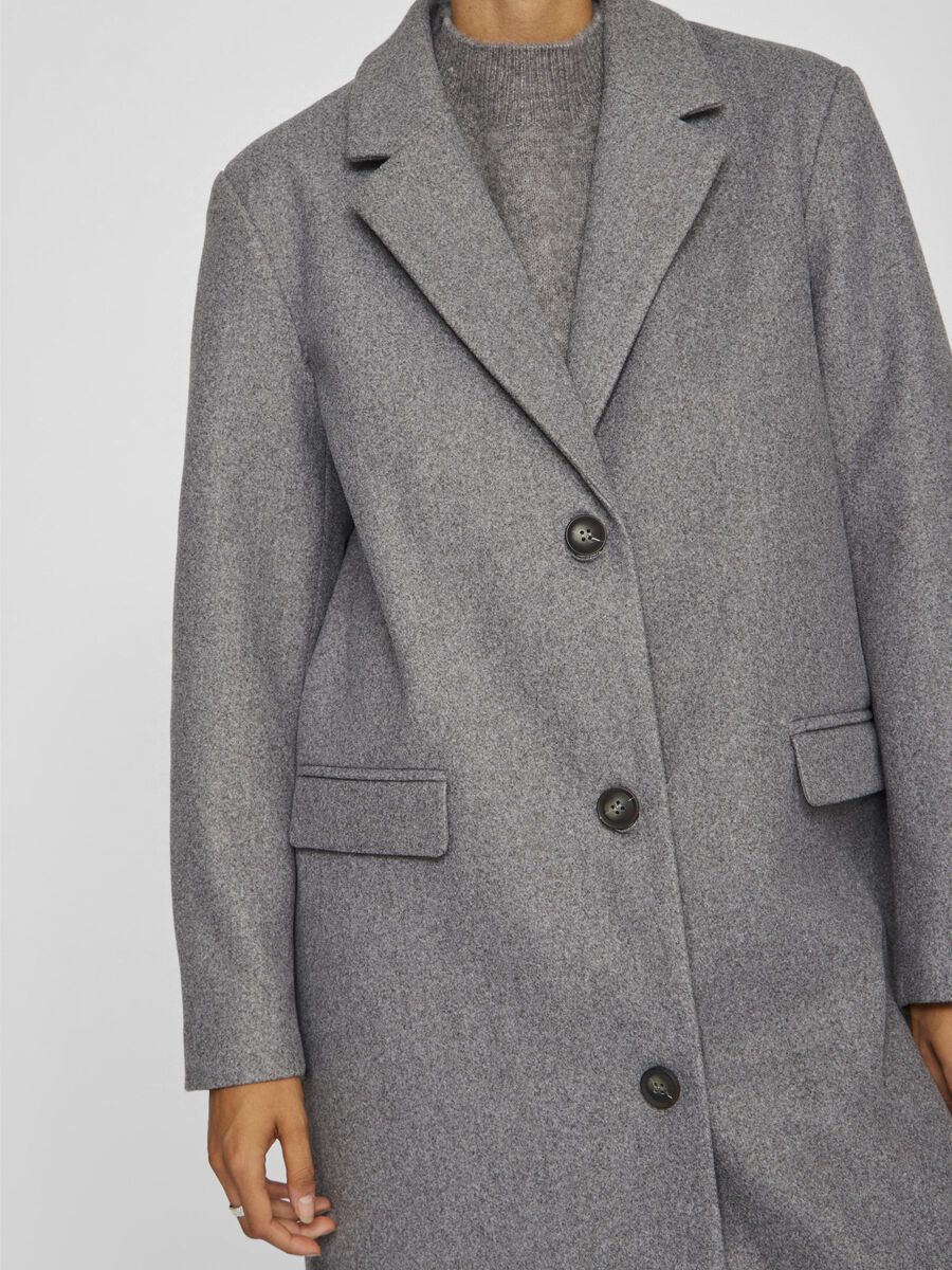 Solo Long Coat (Medium Grey/Melange) - Image 5