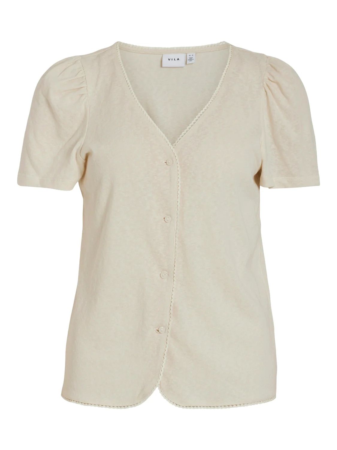 Soni V-Neck Top (Eggnog) - Image 2
