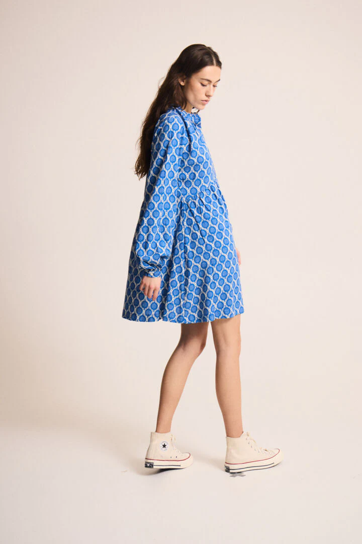 Sreena Mini Smock Dress (Turkish Sea) - Image 3