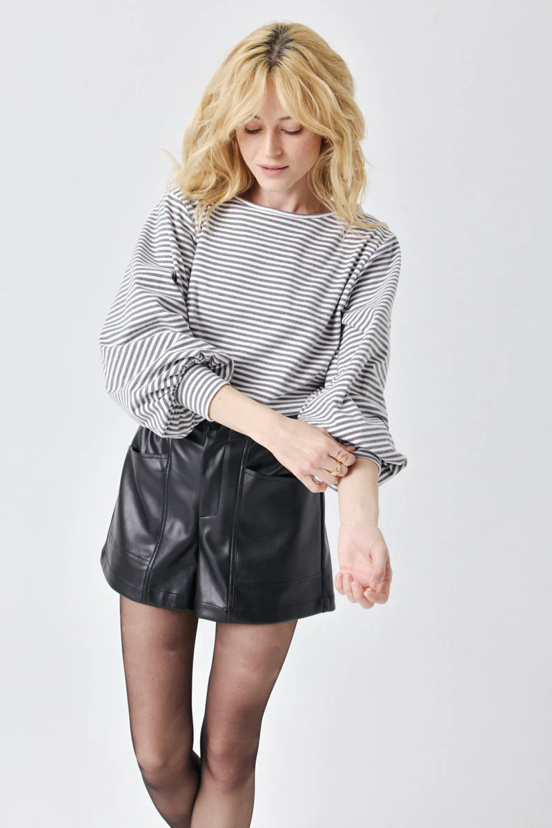 Stella Long Sleeve Top (Grey) - Image 3
