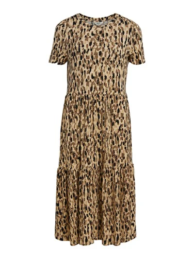 STEPHANIE SHORT SLEEVE DRESS (SANDSHELL ABSTRACT) - Image 5
