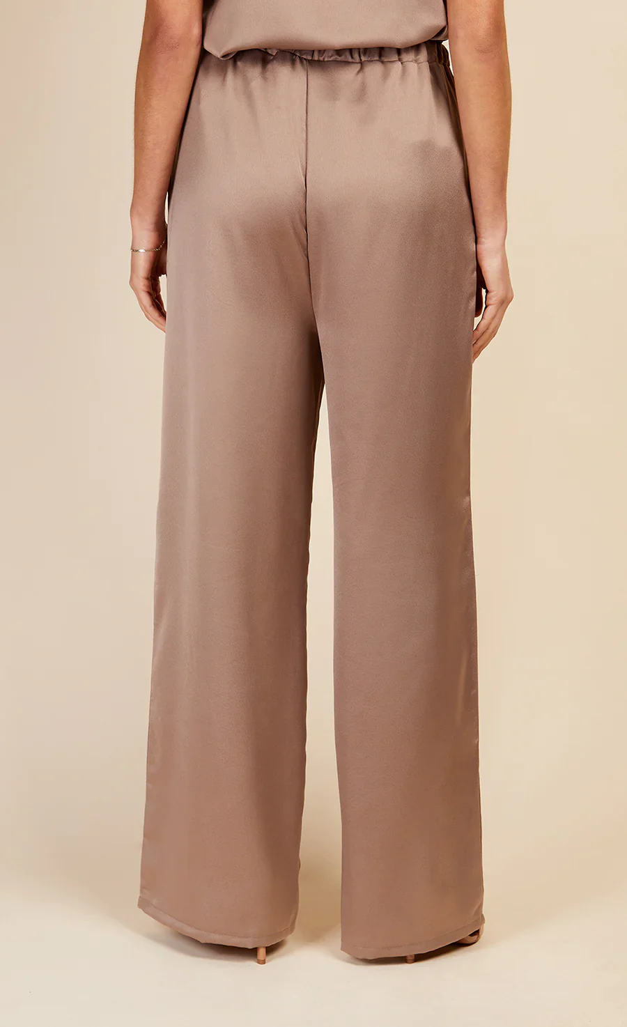 Stone Satin Trousers (Natural) - Image 4