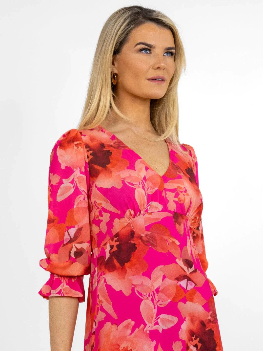 STREASA DRESS (PINK FLORAL PRINT) - Image 3