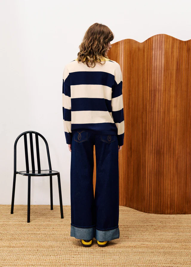 Suki Wide Leg Jeans (Midnight Blue) - Image 3