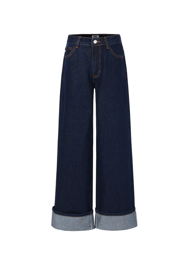Suki Wide Leg Jeans (Midnight Blue) - Image 4