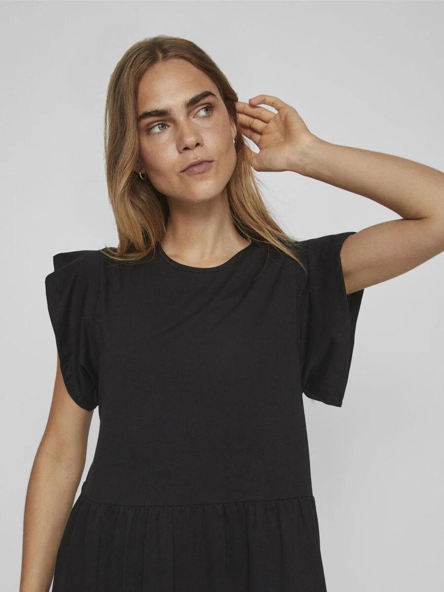 Summer Midi Dress (Black) - Image 3
