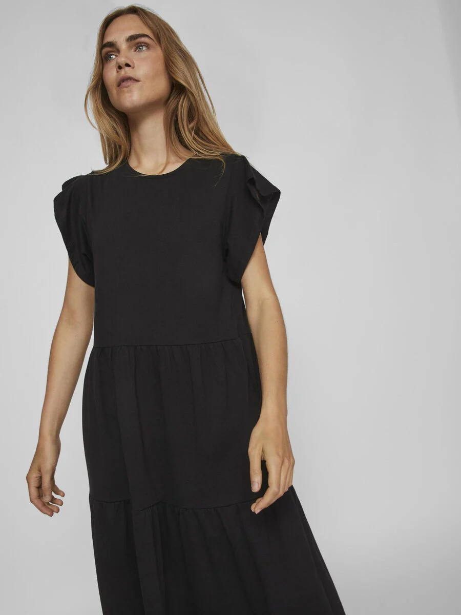 Summer Midi Dress (Black) - Image 4