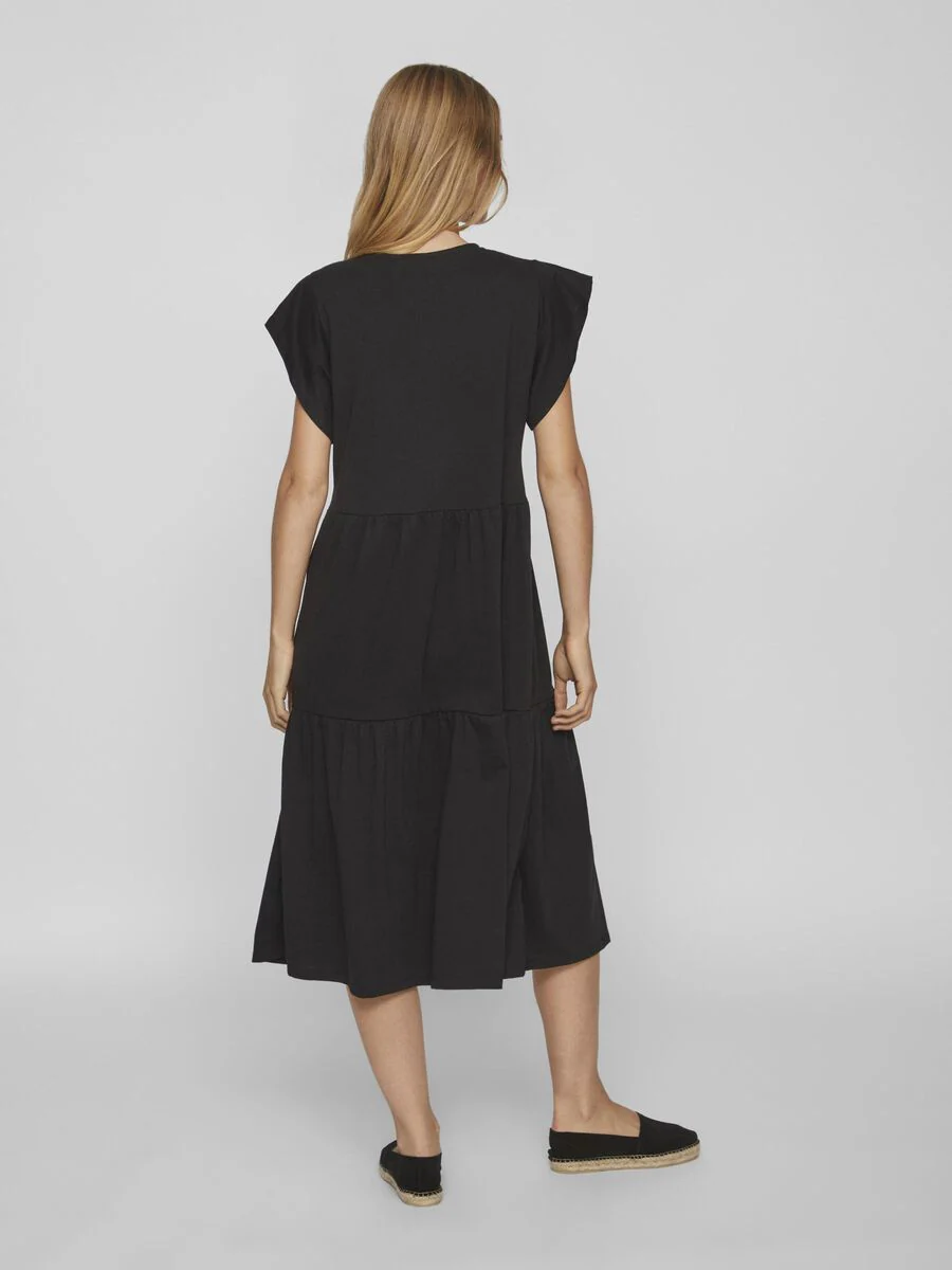 Summer Midi Dress (Black) - Image 5