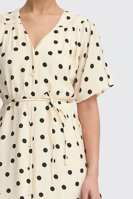Tabita Short Sleeve Midi Dress (Birch Dot) - Image 4