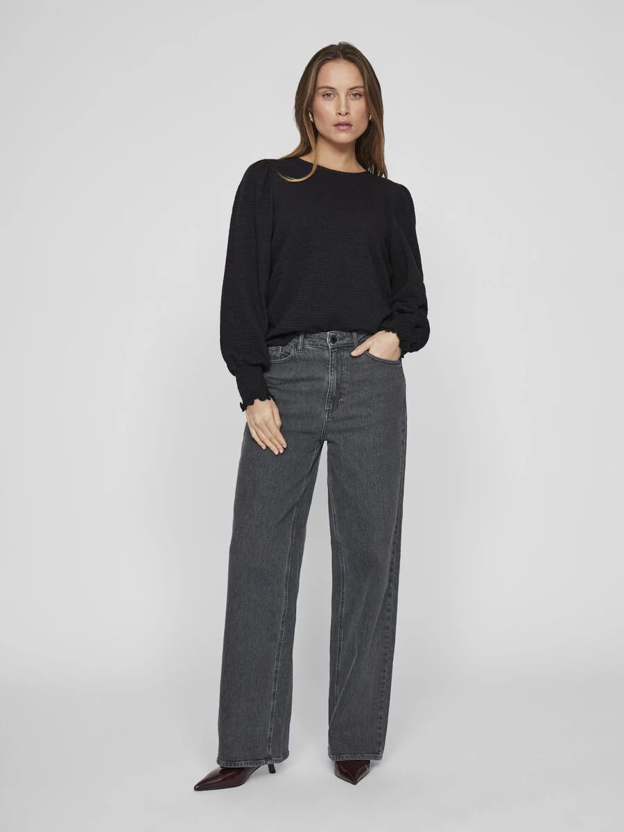 Tallia Textured Top (Black Beauty) - Image 2