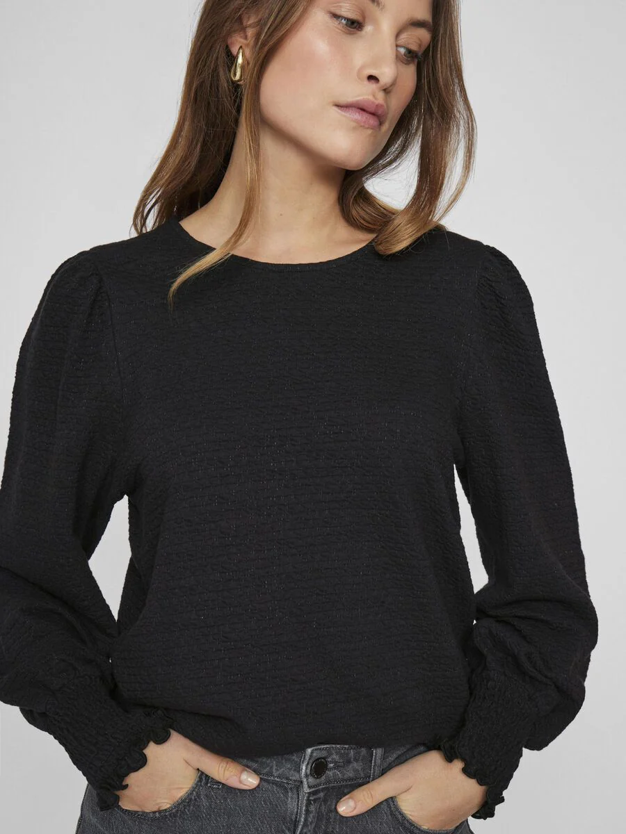 Tallia Textured Top (Black Beauty) - Image 3