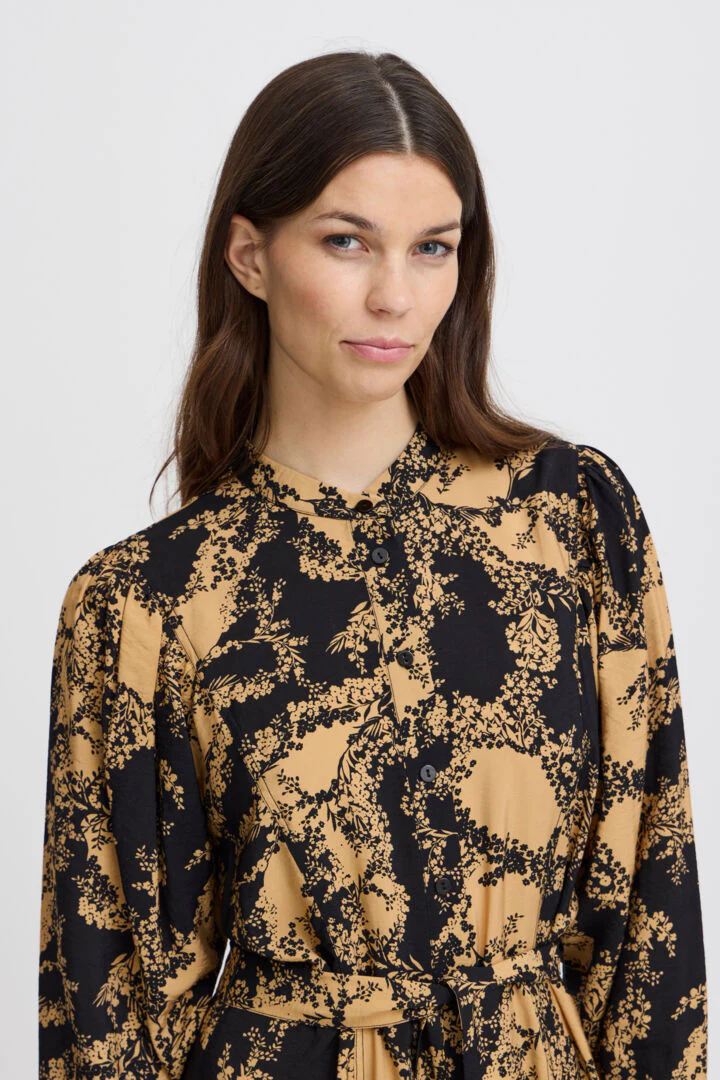 Tara Shirt Dress (Iced Coffee Flower) - Image 2