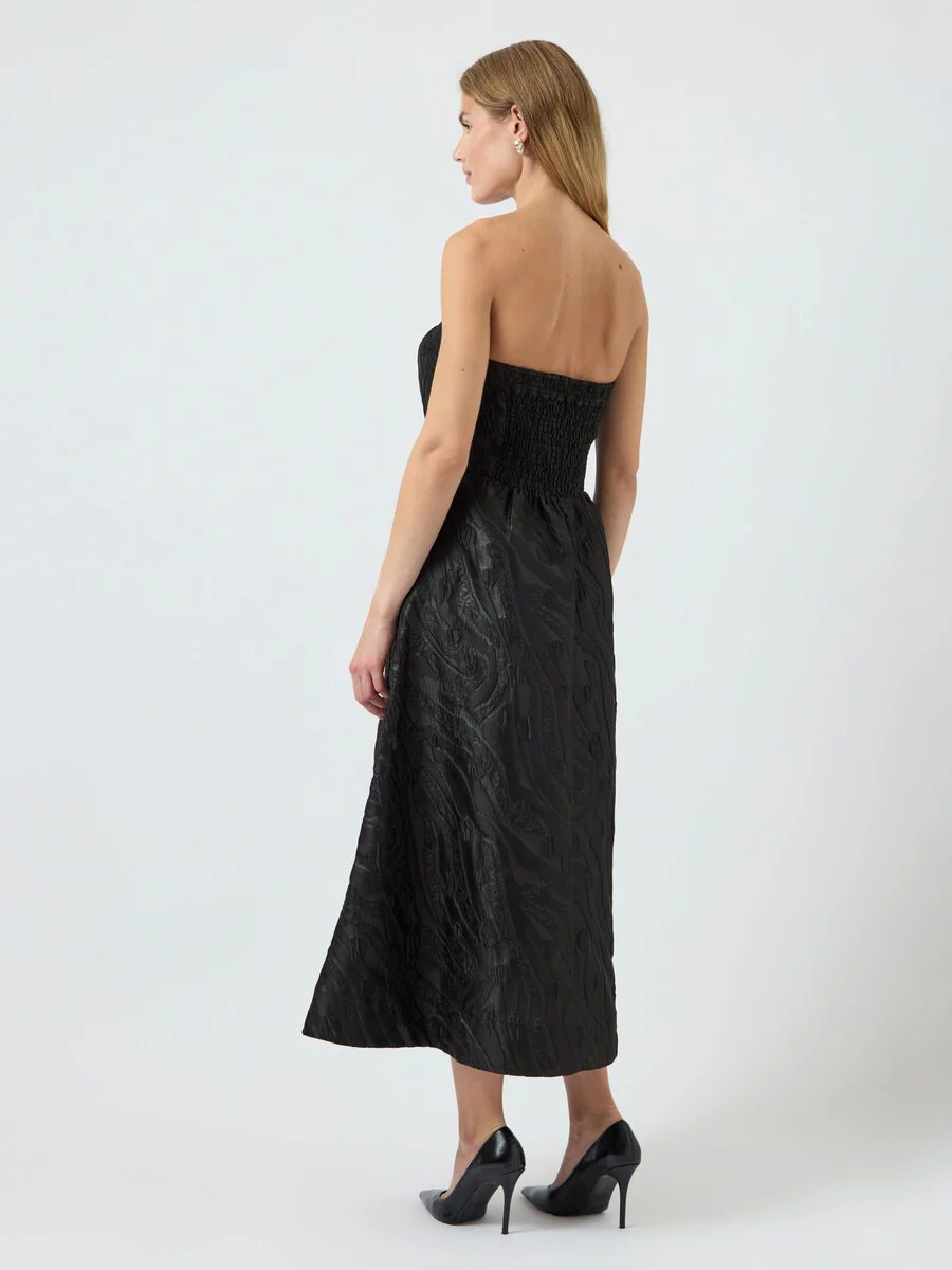 Tello Tube Midi Dress (Black) - Image 6