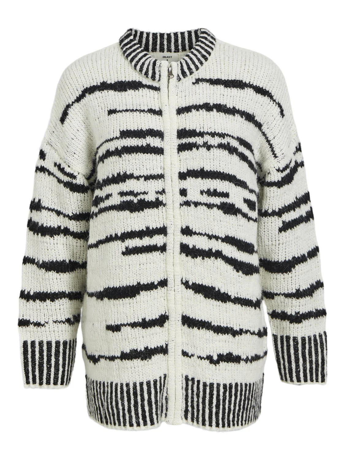 Tessa Knit Cardigan (Black/White) - Image 5