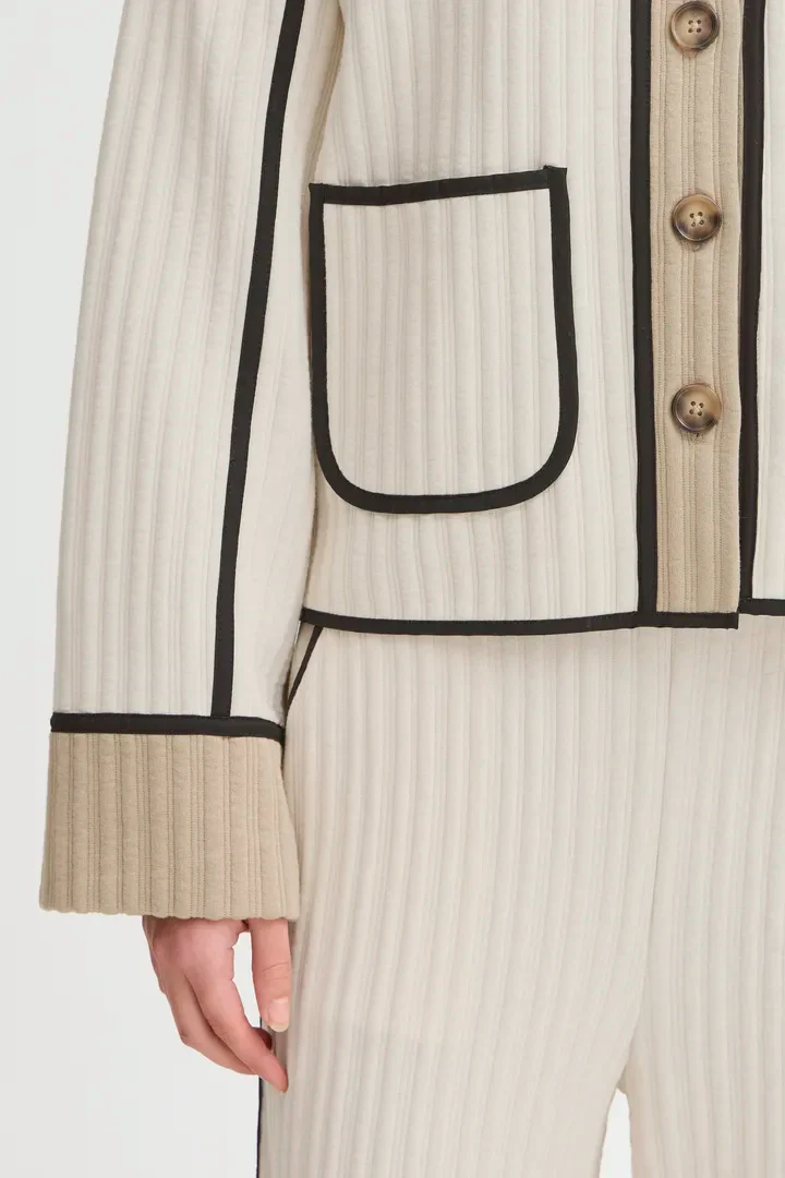 Tessa Quilted Cardigan (Almond Milk) - Image 6