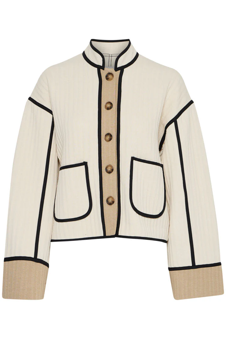 Tessa Quilted Cardigan (Almond Milk) - Image 7
