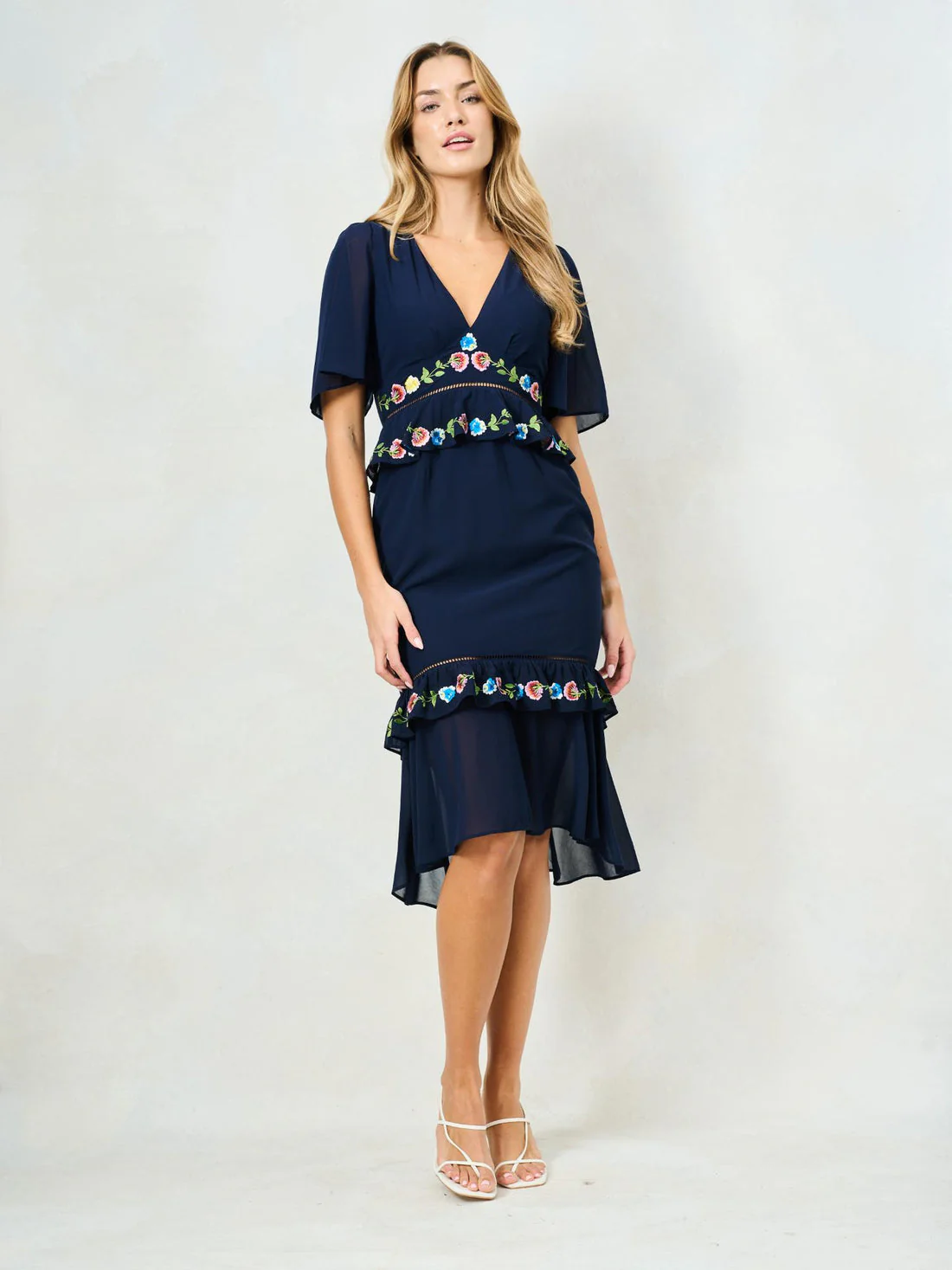 The Allegra Midi Dress (Navy) - Image 4