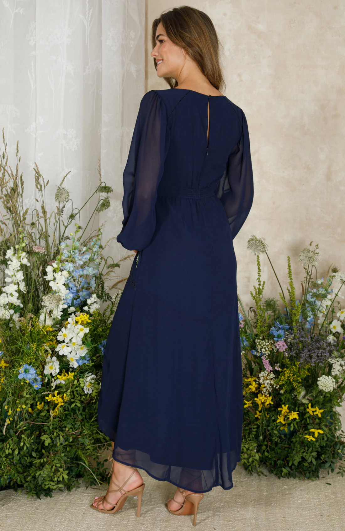 The Cassandra Midaxi Dress (Navy) - Image 4